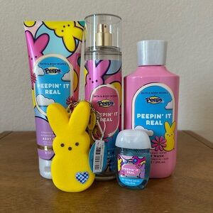 Bath & Body Works X peeps  Peepin' It Real body care & bunny sanitizer holder